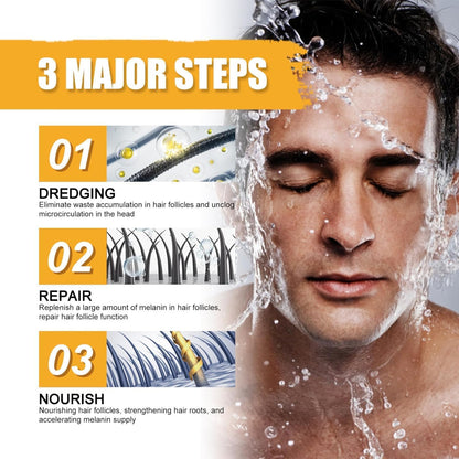 Black Soap Bar Shampoo for Men Hair and Beard Repair